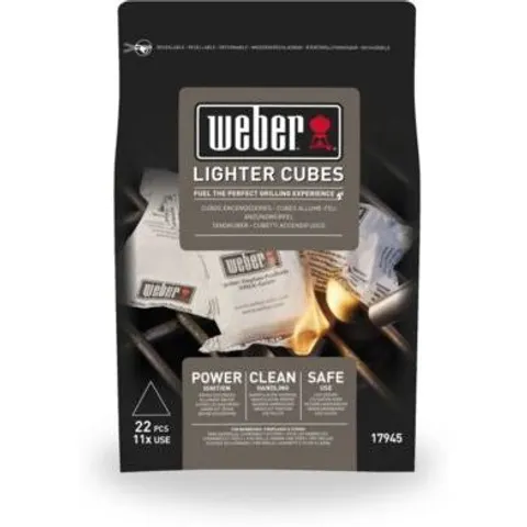 Pack WEBER de 22 cubes allume-feux blanc – image 3