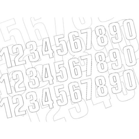 Numéros Blackbird 9 16x7,5cm blanc – image 2