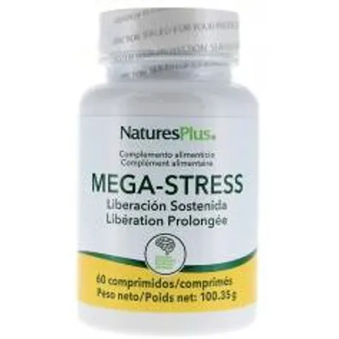 Natures Plus Mega-Stress 60 Comprimés - Pot 60 comprimés – image 2