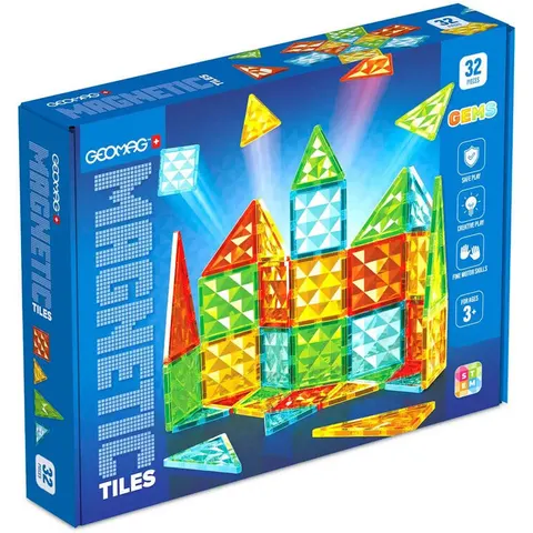 Magnetic Tiles Gem 32 pcs - Geomag – image 2