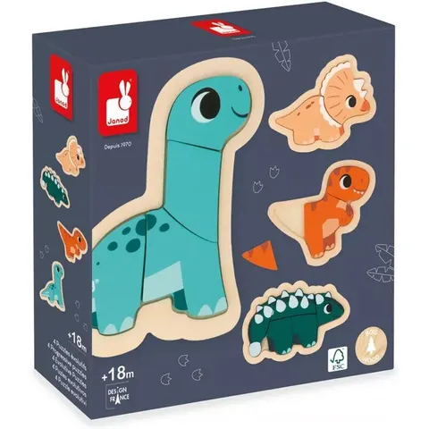 4 Puzzles Evolutifs Dino - Janod – image 2