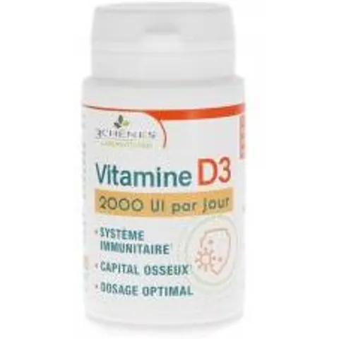 3C Pharma Vitamine D3 - Pot 30 comprimés de 500 mg – image 2
