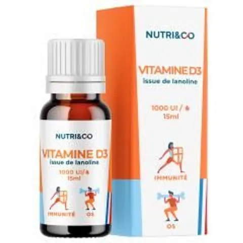 Nutri&Co; Vitamine D3 15 ml - Flacon compte goutte 15 ml – image 2