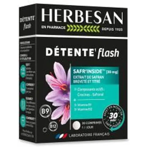 Herbesan Détente Flash 30 Comprimés - Boîte 30 comprimés – image 2
