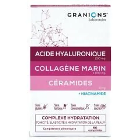 Granions Complexe Hydratation de la Peau 60 Comprimés - Boîte 60 comprimés – image 2