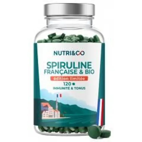 Nutri&Co; Spiruline Bio 120 Comprimés - Pot 120 comprimés – image 2