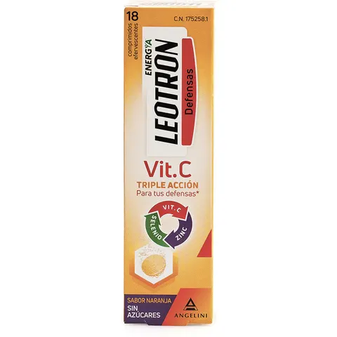 Leotron Vitamine C comprimés effervescents triple action #Orange – image 2
