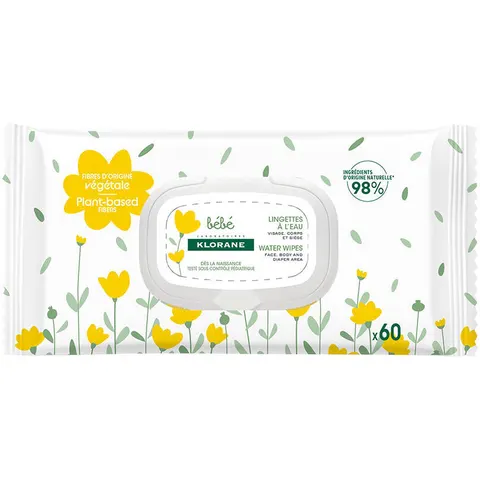 Klorane 60 Lingettes à L'Eau Bébé - Paquet – image 3