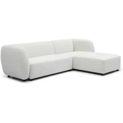 Canapé d'Angle Réversible Bouclette "Jerry" 287cm Crème – image 2