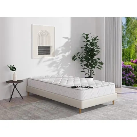 vente-unique.com Matelas classique polyester blanc 90 x 190 Blanc 190x20x90cm – image 3