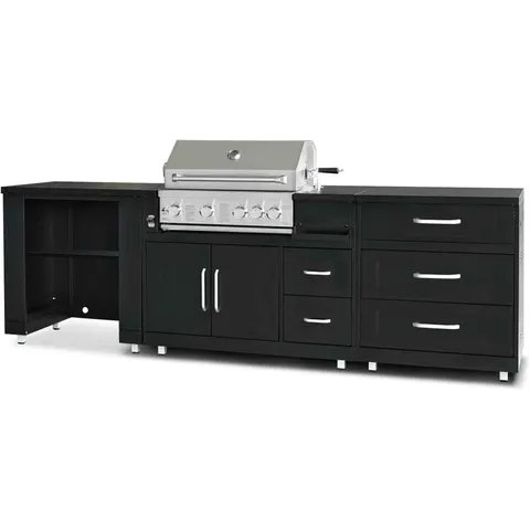 Cuisine d'extérieur 3 modules avec barbecue Oviala – image 2
