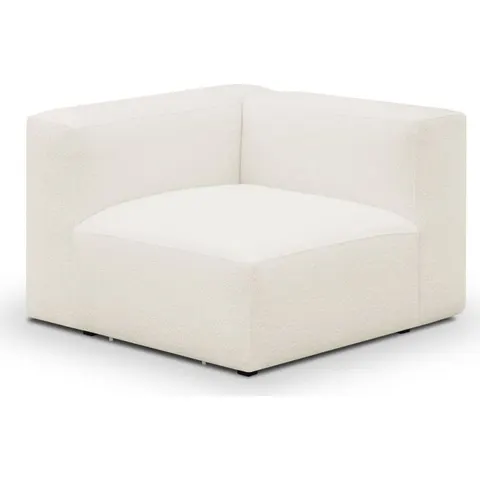 Module d'angle réversible en tissu bouclette beige - Modulo – image 2