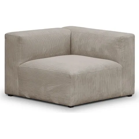 Chauffeuse d'angle à droite modulable en velours côtelé taupe - Modulo – image 2