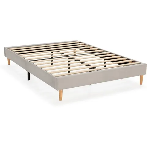 Base rembourrée Bari 140x190 cm Gris – image 2