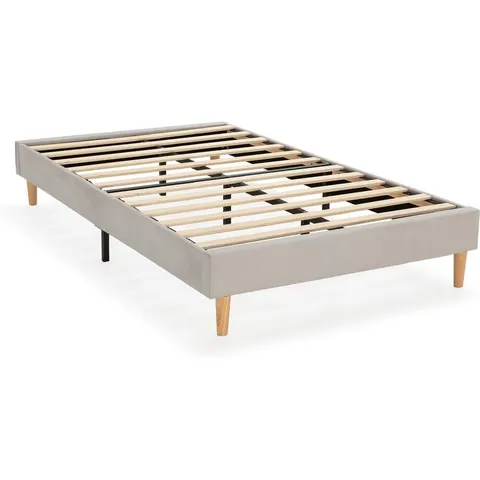 Base rembourrée Bari 90x190 cm Gris – image 2