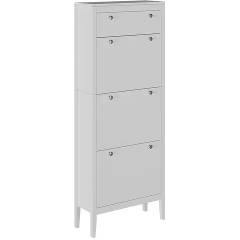 Vicco Armoire à chaussures Blanc 60x153cm , 3 compartiments – image 2