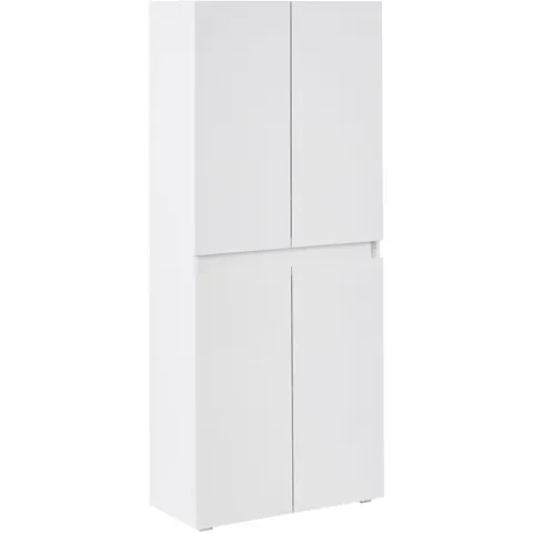 Beliani Meuble à chaussures blanc 36x180x77cm – image 2