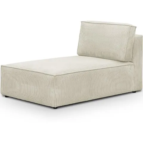 Méridienne modulable en velours côtelé beige - Harper Mod – image 2