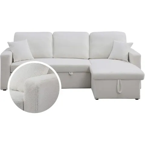 Canapé d'angle convertible/reversible avec coffre "Alain" – image 2