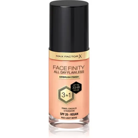 Max Factor Base, correcteur et fond de teint Facefinity 3EN1 #32-beige clair – image 3