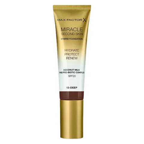 Fondotinta Max Factor Miracle Second Skin Hybrid SPF20 13 Deep - 30 ml – immagine 3