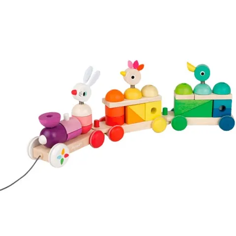 Janod Zigolos Trenino da traino multicolore – immagine 3