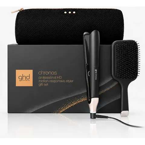 Ghd Chronos Gift Set Nero, Piastra + Paddle Brush – immagine 2