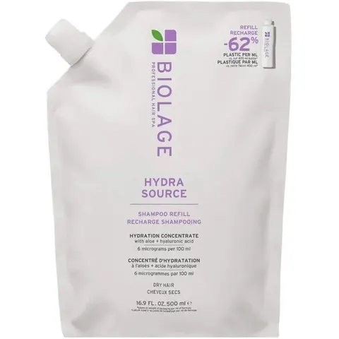 Biolage Hydra Source Shampoo Capelli Secchi, Refill 500ml – immagine 2