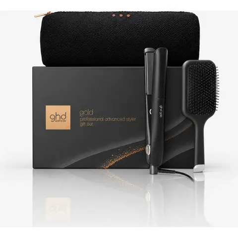 Ghd Gold Gift Set Nero, Piastra + Paddle Brush – immagine 2