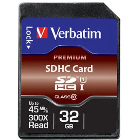 VERBATIM Premium U1 SDHC 32GB Memory Card 43963 – immagine 2