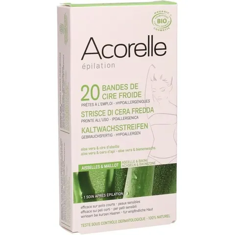 Acorelle Strisce Depilatorie Per Ascelle e Zona Bikini – immagine 2