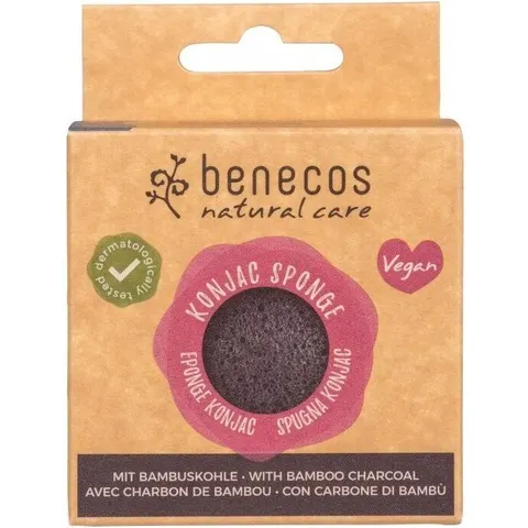 benecos Konjac Sponge con Carbone di Bambù – immagine 2