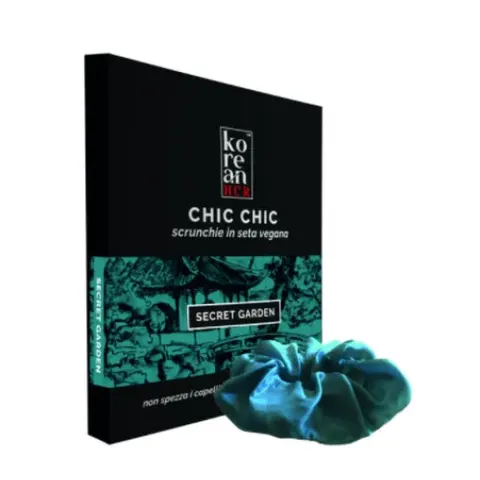 gentleaf Scrunchie in Seta Vegana Secret Garden – immagine 2