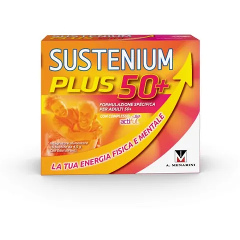 Sustenium Plus 50+ Integratore Per Energia Fisica e Mentale 16 Bustine – immagine 4
