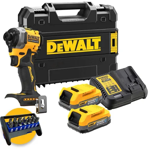 DeWalt DCF850E2T-QW Avvitatore ad impulsi compatto 18V POWERSTACK – immagine 2