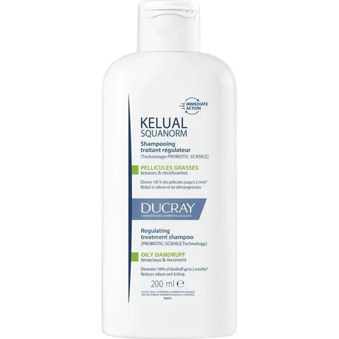 Ducray Squanorm-Kelual Shampoo Oily Dandruff 200mL – immagine 3
