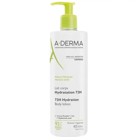 A-Derma Lait Corps Hydratation 72h 400 ML – immagine 2