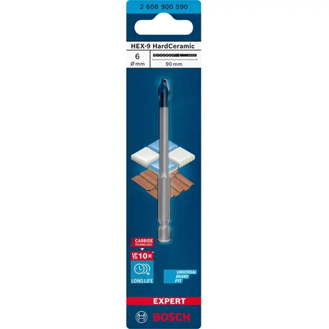 Punta Bosch Expert HardCeramic HEX9 Ø 6 x 90 mm – immagine 2