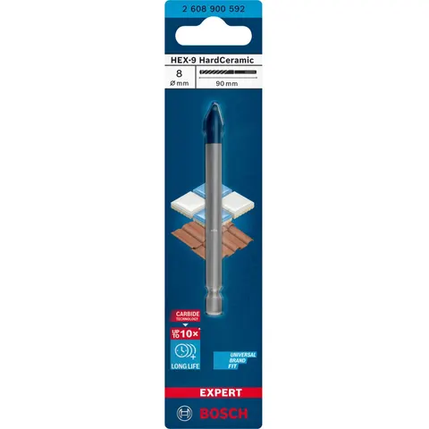 Punta Bosch Expert HardCeramic HEX9 Ø 8 x 90 mm – immagine 2