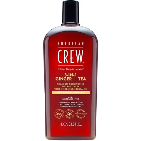 American Crew Shampoo 3 in 1 Zenzero + Tè 1000 ml – immagine 3
