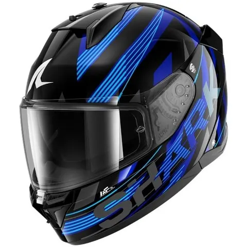 SHARK - Casco D-Skwal 3 Dashed Nero / Blue / Anthracite Nero,Blu L – immagine 2