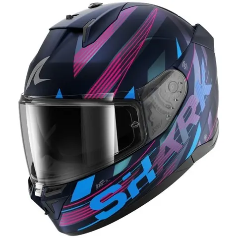 SHARK - Casco D-Skwal 3 Dashed Mat Blue / Purple / Blue Blu S – immagine 2