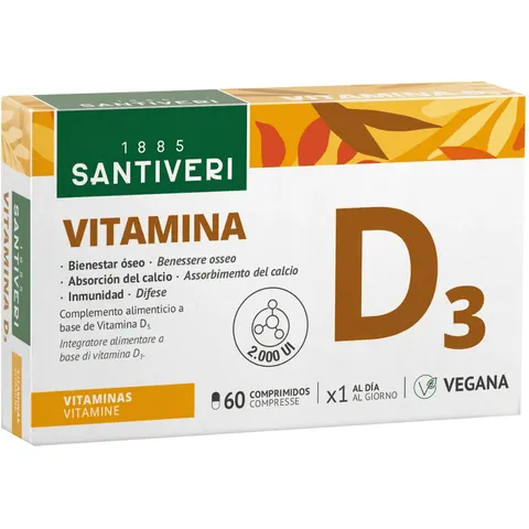 Santiveri Vitamina D3 2000ui Veg 60cpr – immagine 2