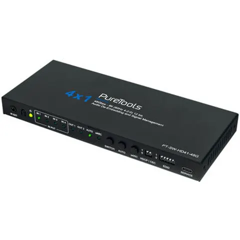 PureTools PT-SW-HD41-48G 4x1 HDMI Switch – immagine 2