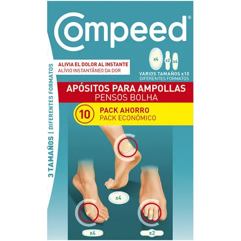 Compeed Cerotti per vesciche, 3 misure assortite, 10 pezzi – immagine 2