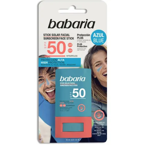 Babaria Stick Viso Solare Blu SPF50 20 gr – immagine 2