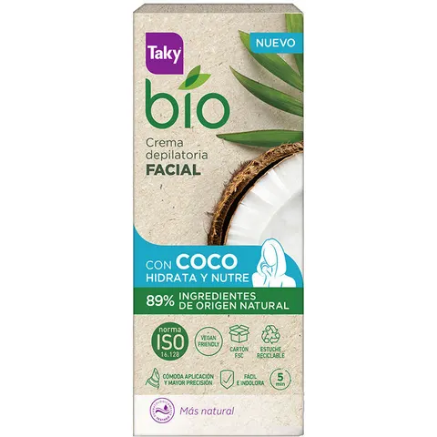 Taky Crema depilatoria viso Bio Coco 20 ml – immagine 2