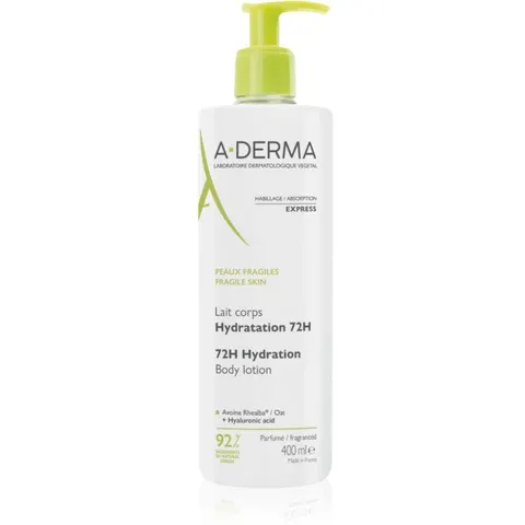 A-Derma Lait Corps Hydratation 72h 400 ML – immagine 3