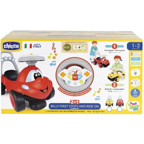 Chicco billy walk&ride rosso – immagine 2