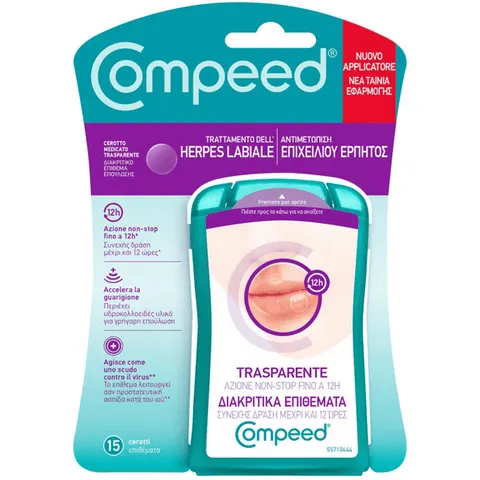compeed Herpes Cerottini Trasparenti 15 Patch Con Applicatore – immagine 4